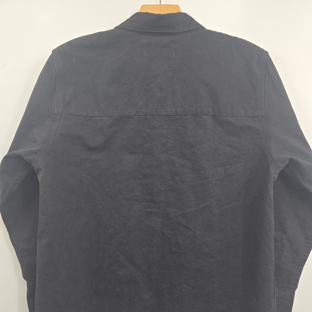 IJJI Work Jacket Size XS Black Cotton Canvas Deep Pockets Button Closure EUC - Picture 9 of 12